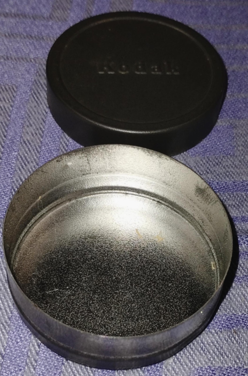 Vintage Kodak Film Tin Canister for Roll of Film Metal Silver 2″ Can