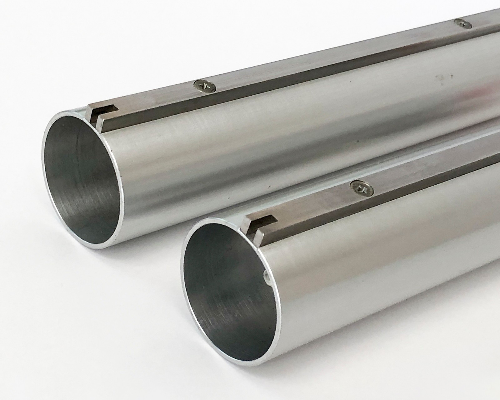 TWO SINAR LARGE FORMAT CAMERA CHROME EXTENSION RAILS, 12″ & 6″ for F, F2, P, P2