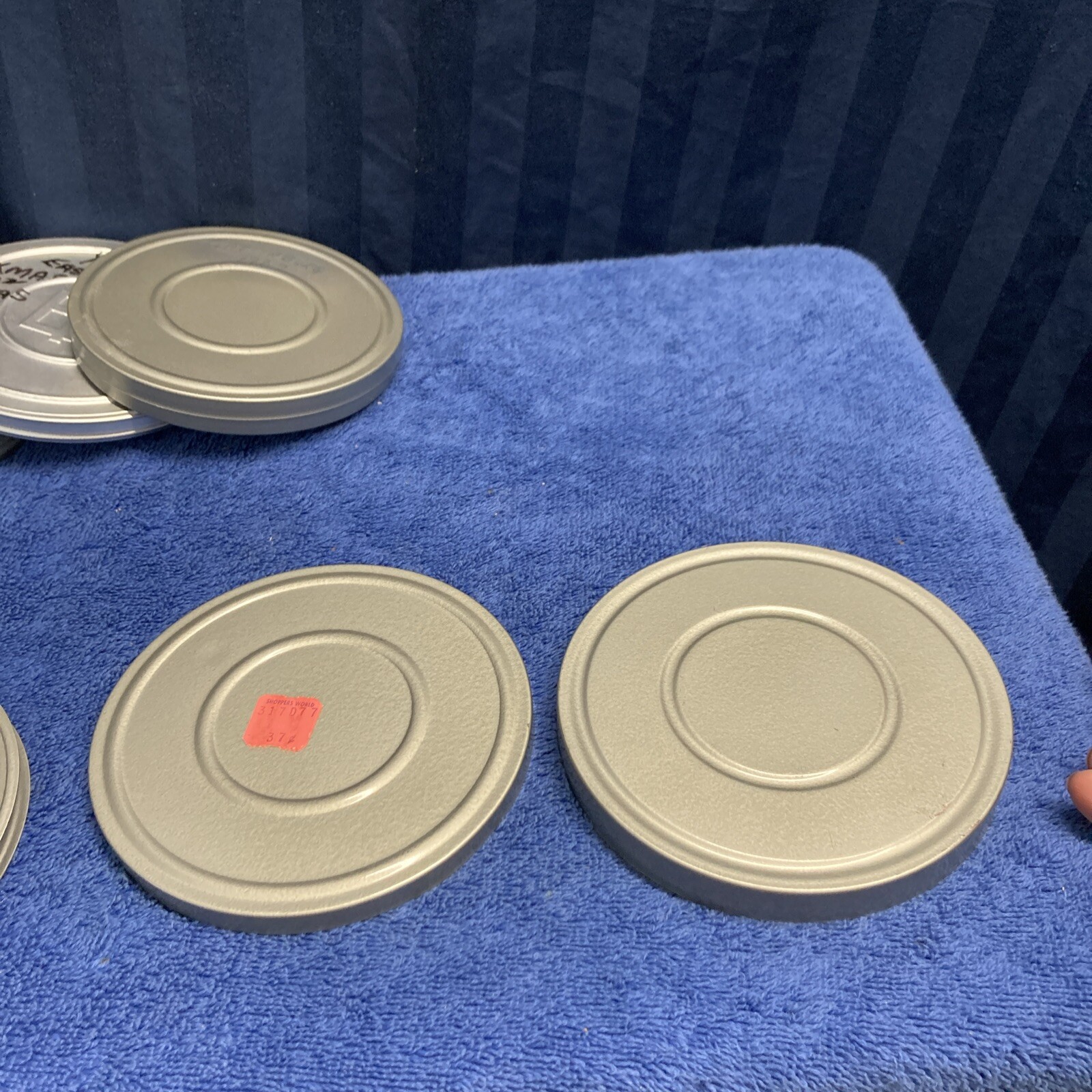 Lot Of 4 8 mm Film Metal 5″ Reel & Case Compco & Kodak Vintage B4