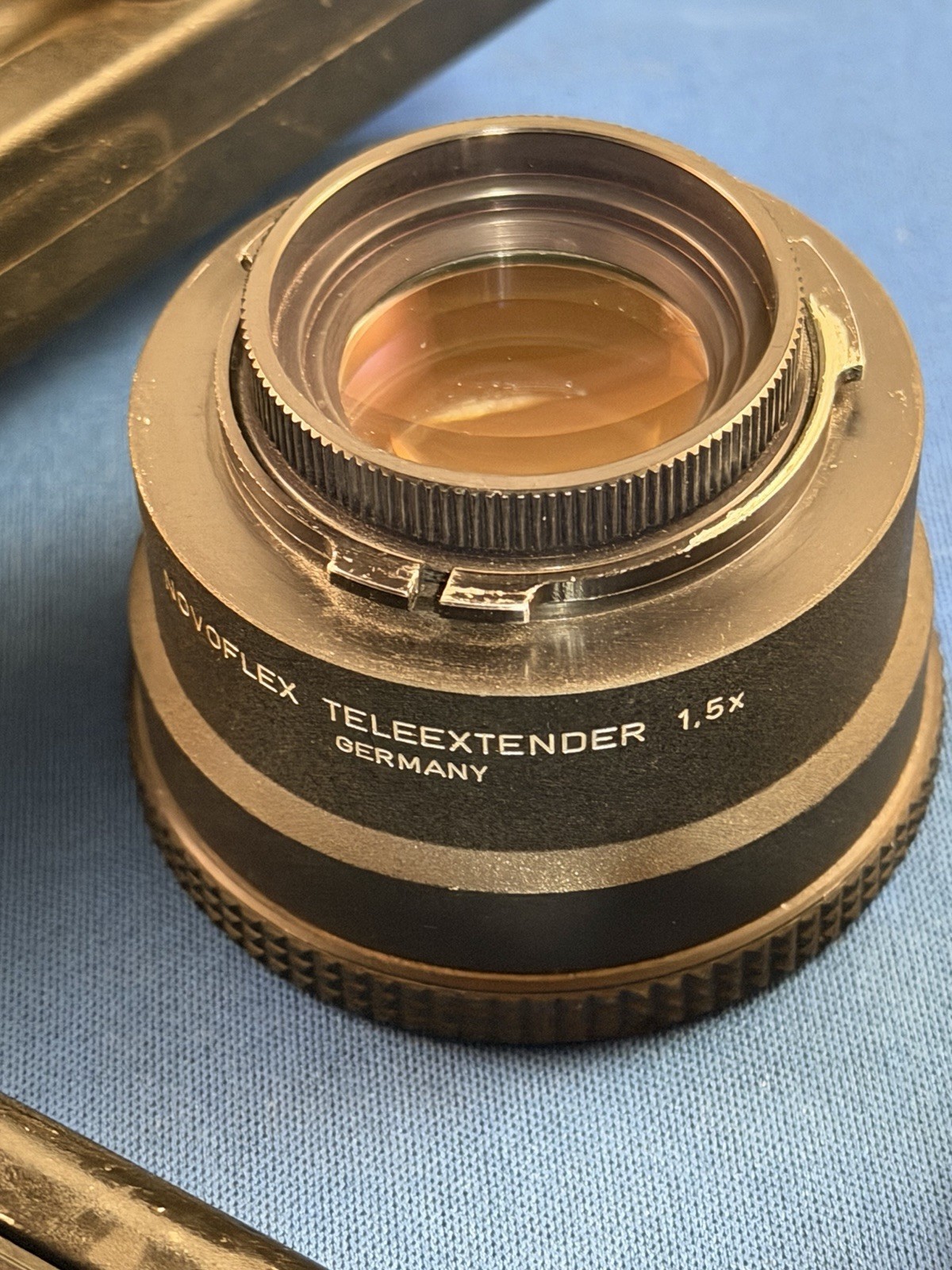 Novoflex Vintage squeeze grip Noflexar 1:3,8/200 lens w/ 1.5x teleextender
