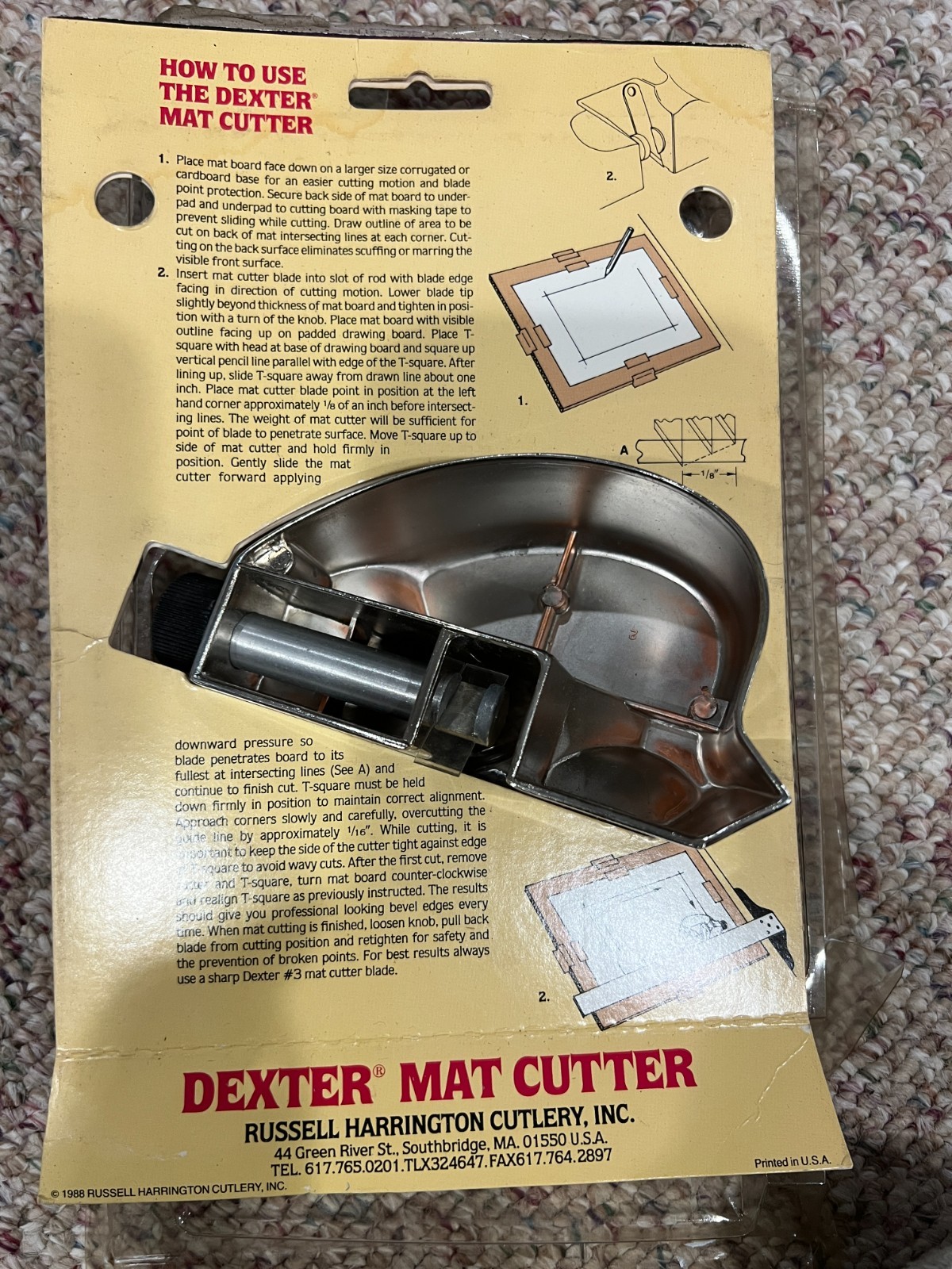 Vintage Dexter Mat Cutter No. 3 – Original Packaging – No Blades