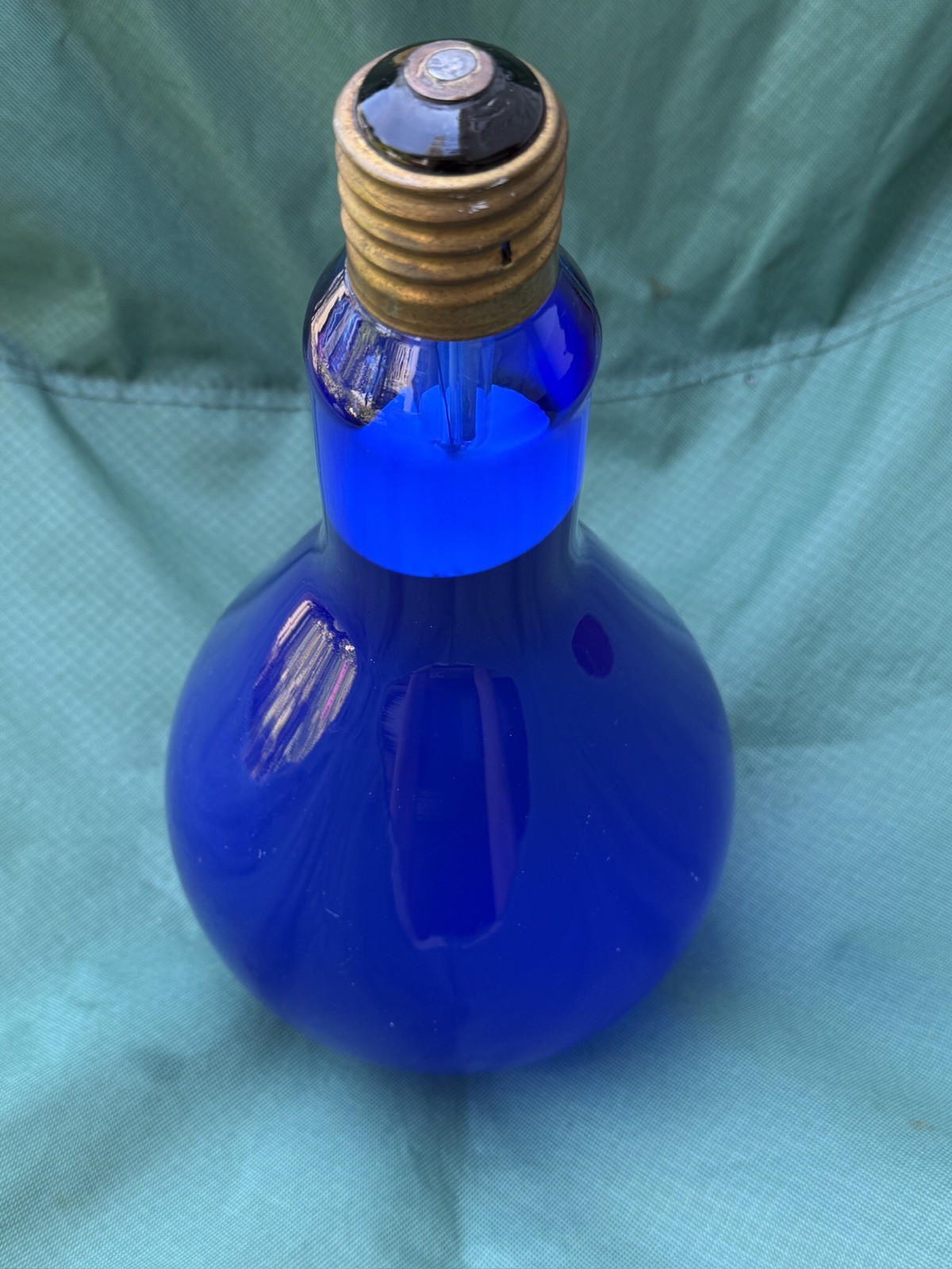 Vintage Large GE 1000 Watt Light Bulb photo Cobalt Blue DKE