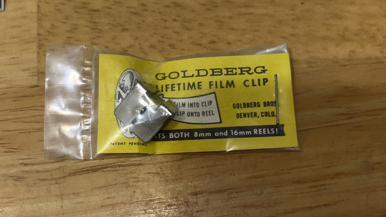 Vintage Goldberg Film Clip Fits Both 8 mm And 16 mm Reels New In Package