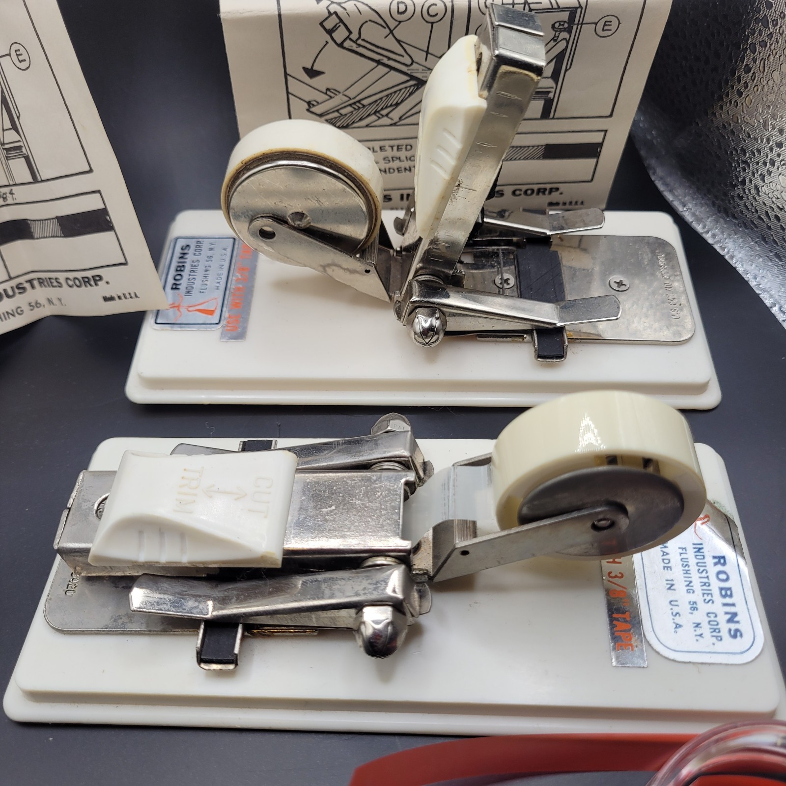 Vintage Robins Gibson Girl Tape Dispenser RT-700 Labeling Machine Office Metal
