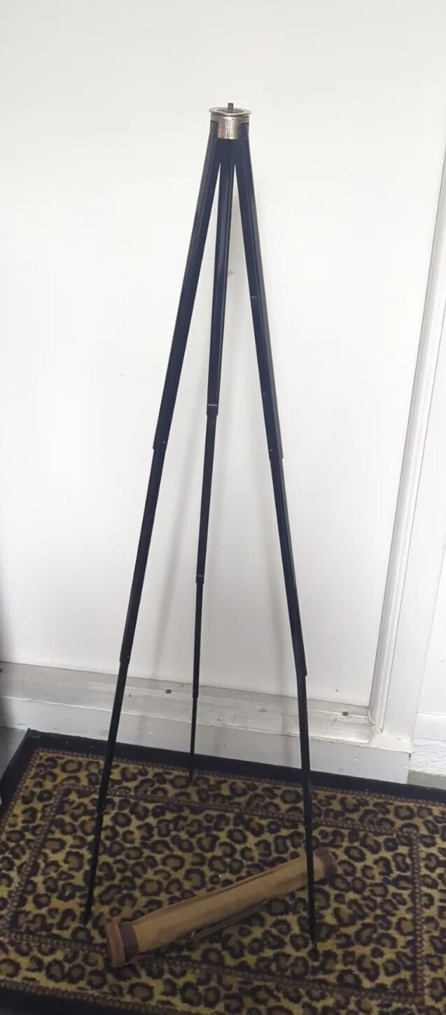 FRENCH PATHEX CAMERA TRIPOD W/ORIGINAL TOTE BAG 1920S ANTIQUE INTERWAR PERIOD