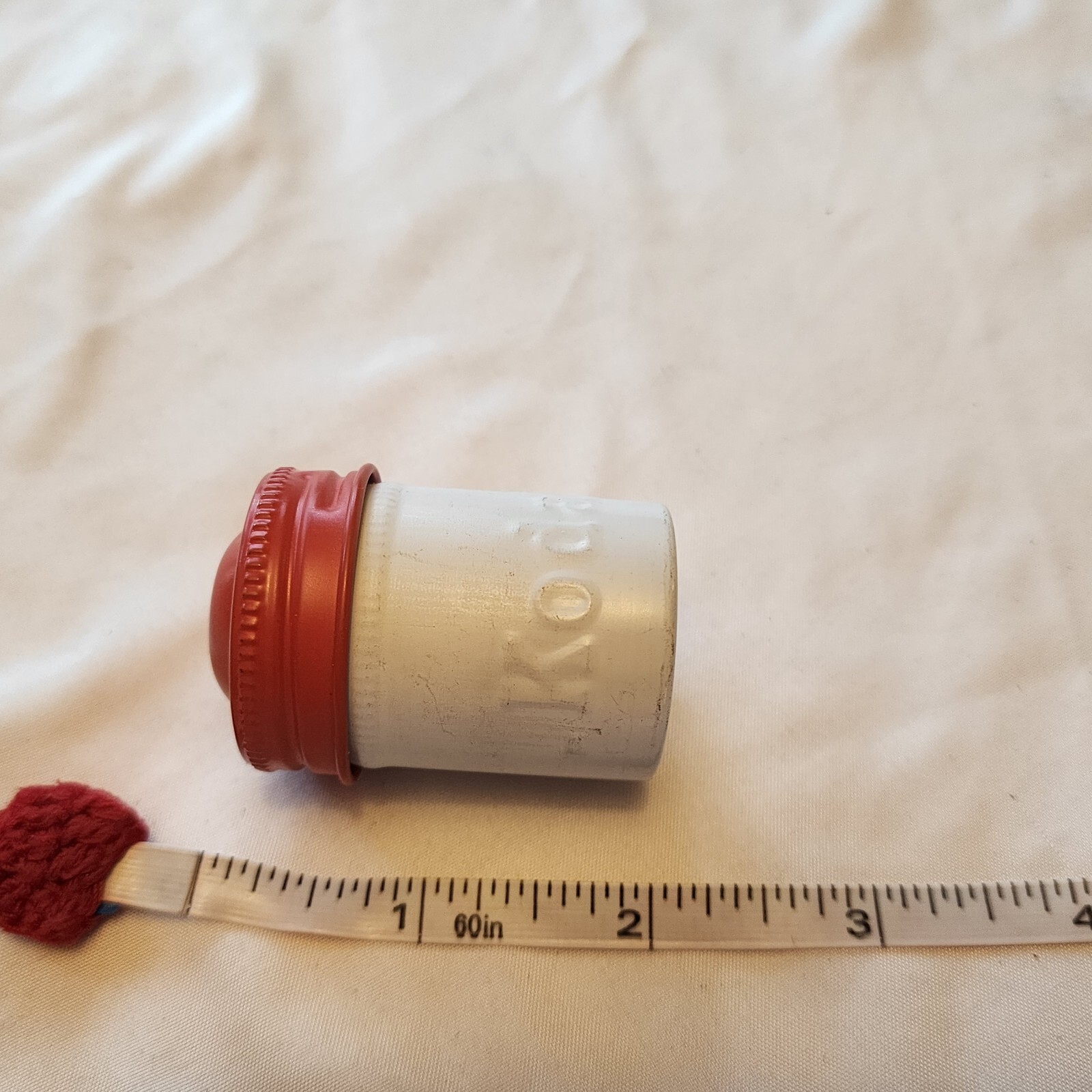 KODAK Panatomic-X Metal Film Cannister, White With Orange Top Vintage 35mm Film