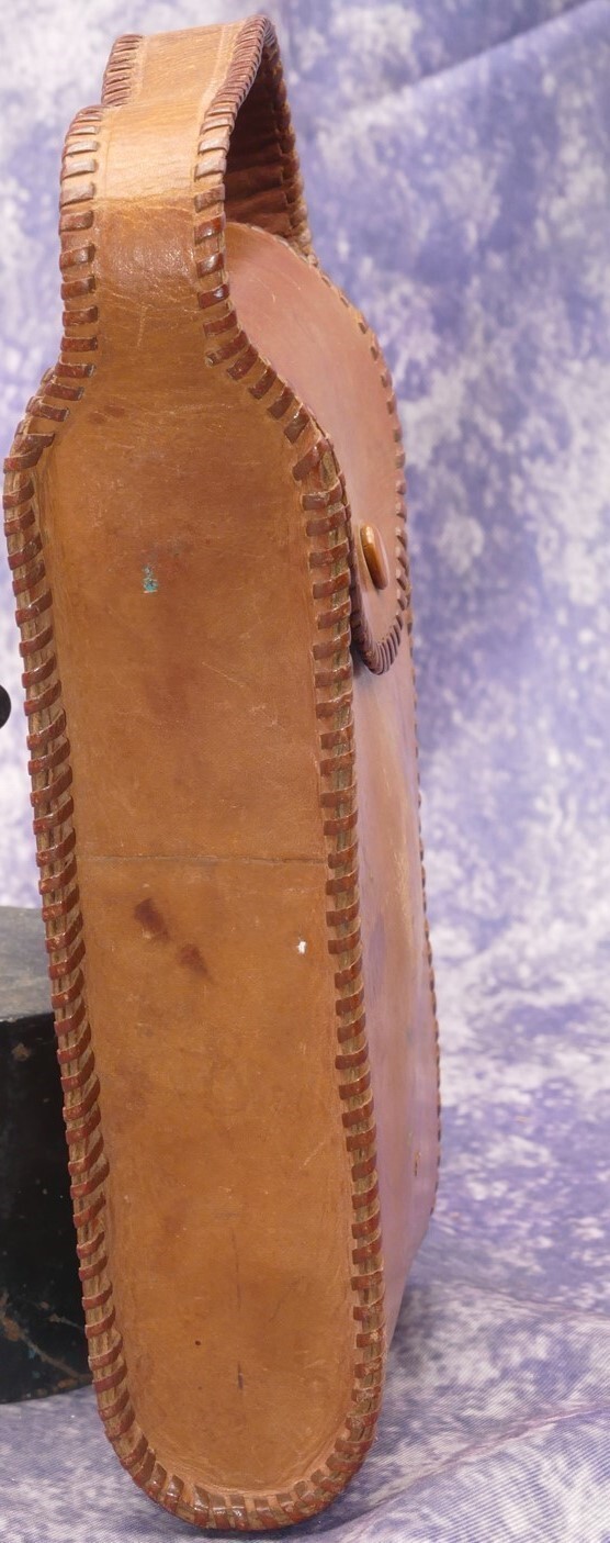 Vintage Hand Made Hand Tooled Leather Case for Folding Camera