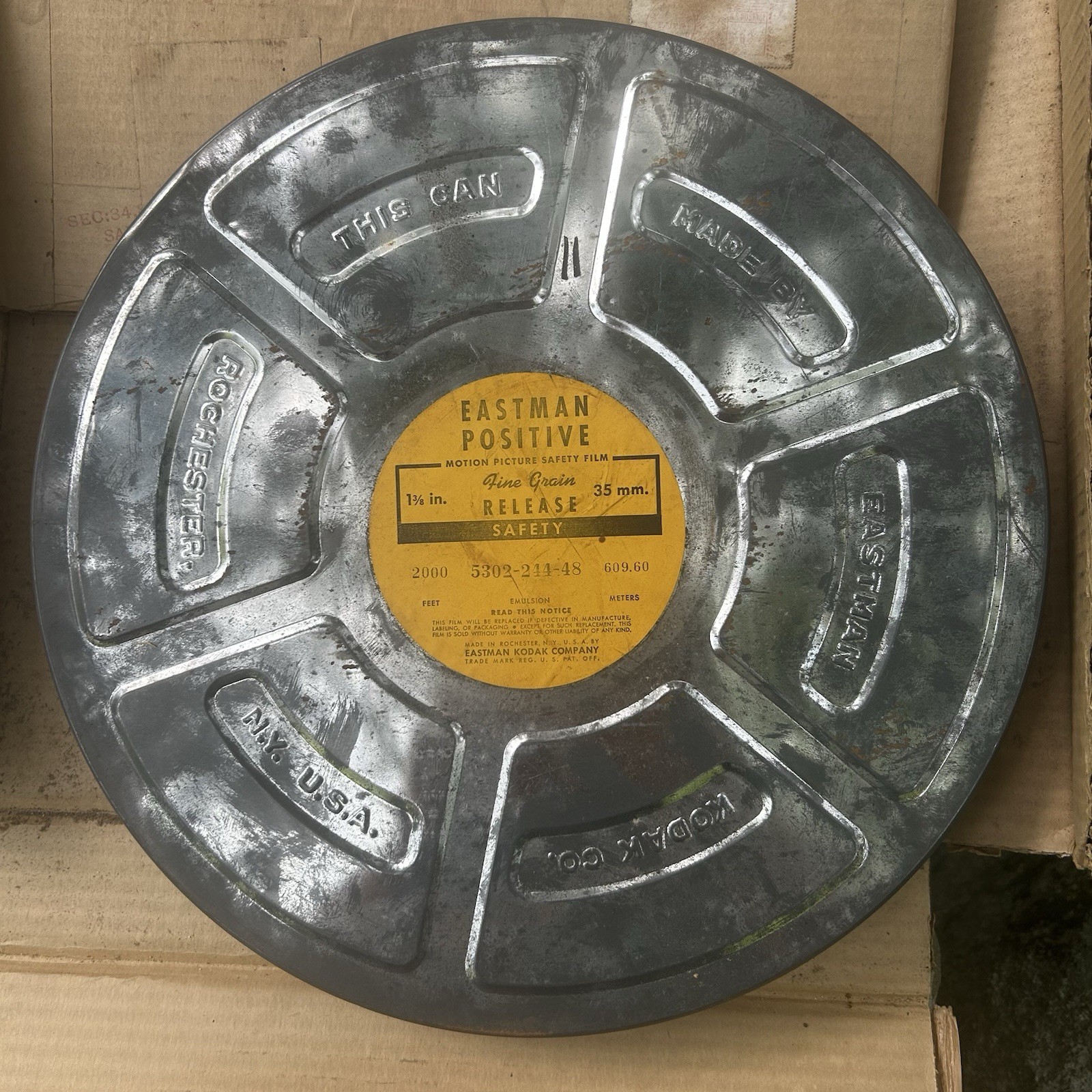 Vintage 1940s Swing Hostess Full Movie Reel On 2 Reels In Original Shipping Box