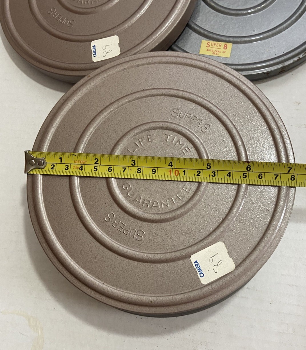 Vintage 8mm Film Metal Reel & Cans 5 Ea 7” And 1 Ea 5” 1960’s/70’s