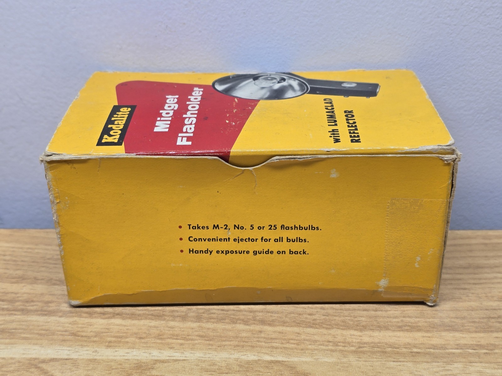 Kodalite Midget Flasholder with Lumaclad Reflector No 740 Flash In Box – No Bulb