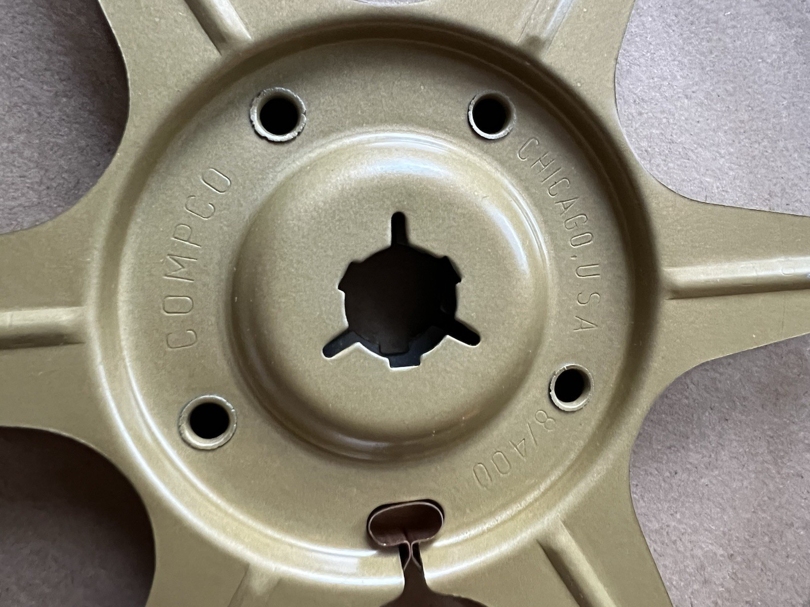 Vintage Compco Dual 8 Film Reel 7” with Insert & Hubs Super 8 / Regular 8