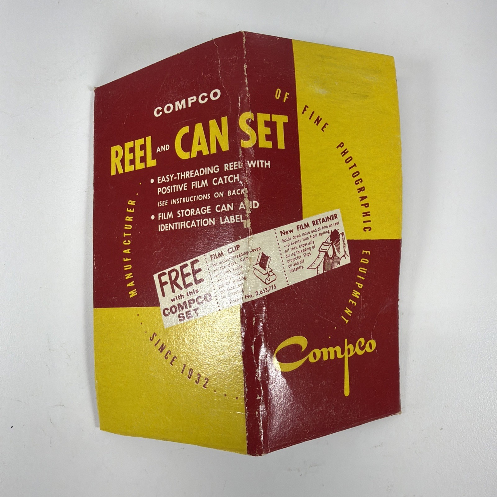 Vintage Brumberger 12 slot- 8mm Film Reel Case Metal Box 1950’s w/ Advertising
