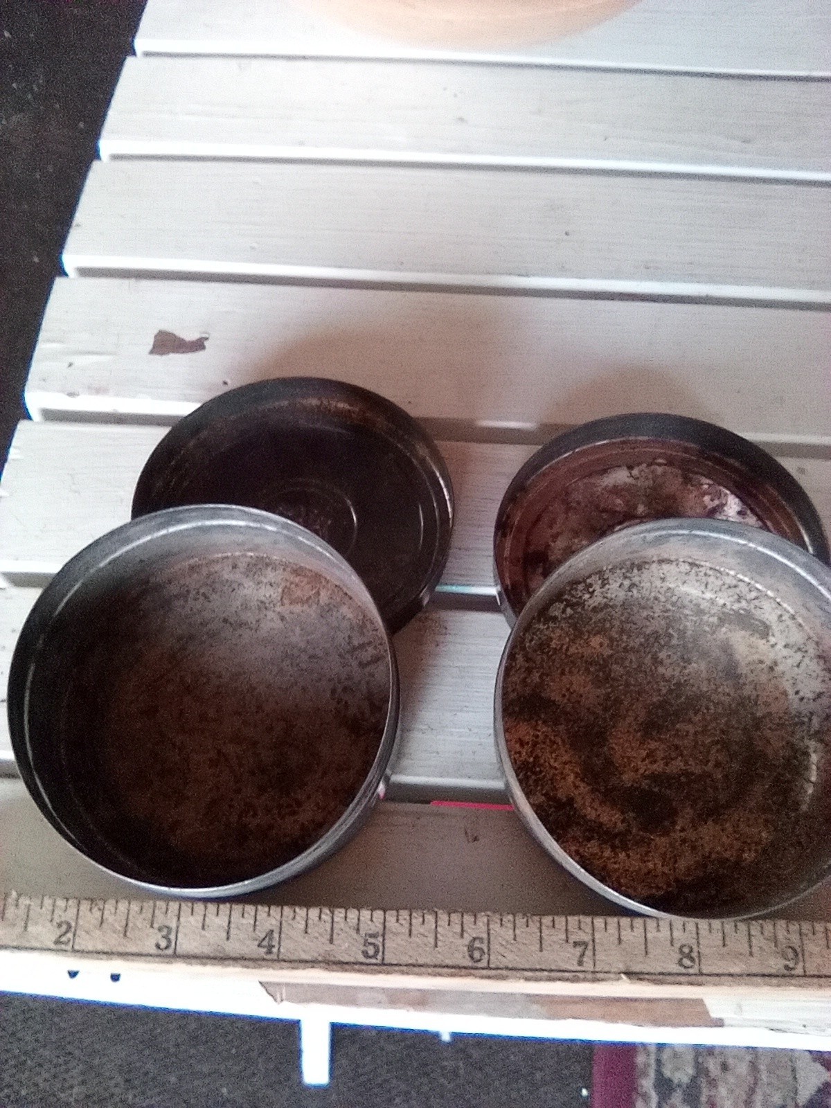 2 Vintage 4 inch Eastman Kodak Metal Film Case container