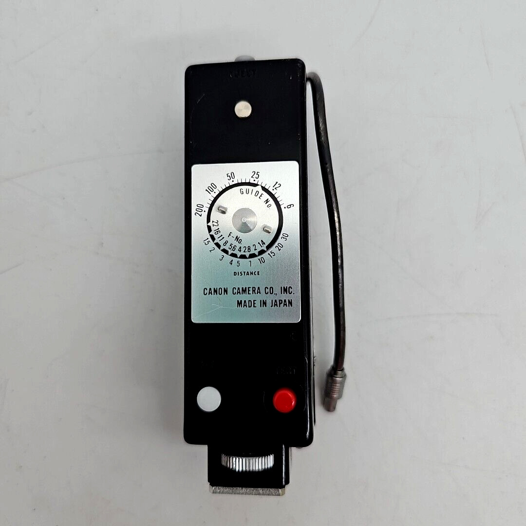 Canon Pocket Fan Flash Attachment Rangefinder Vintage 1950s Camera Case Bulbs