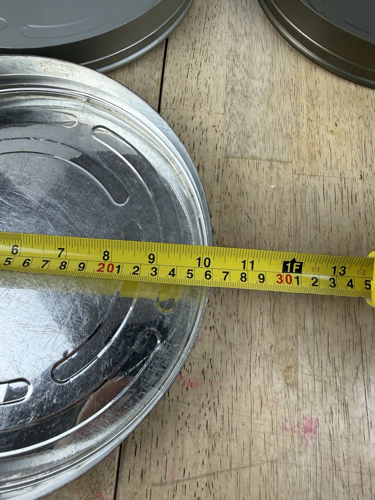 Lot of 3 Empty 16mm Metal Movie Film Canister Cans 10.5″ No Reels