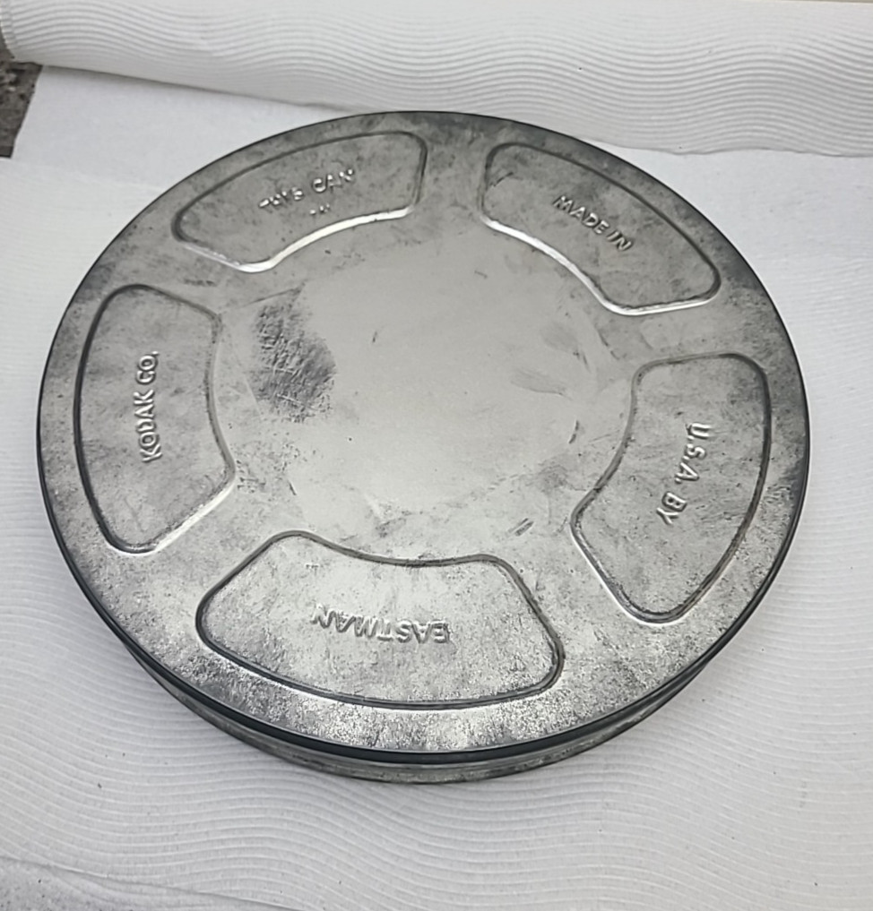 Eastman Kodak Vintage 11″ Metal Film Can Canister Movie Reel USA Empty