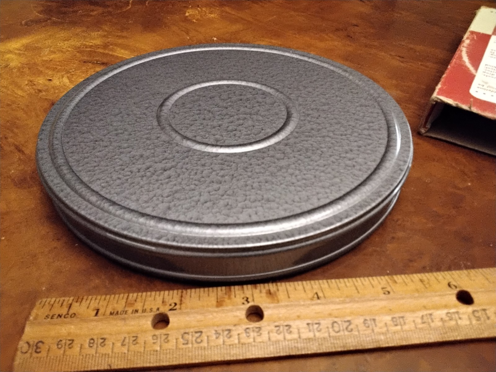 COMPCO 16MM MOTION PICTURE FILM CAN #124 FOR 400′ REEL, NEW OLD STOCK