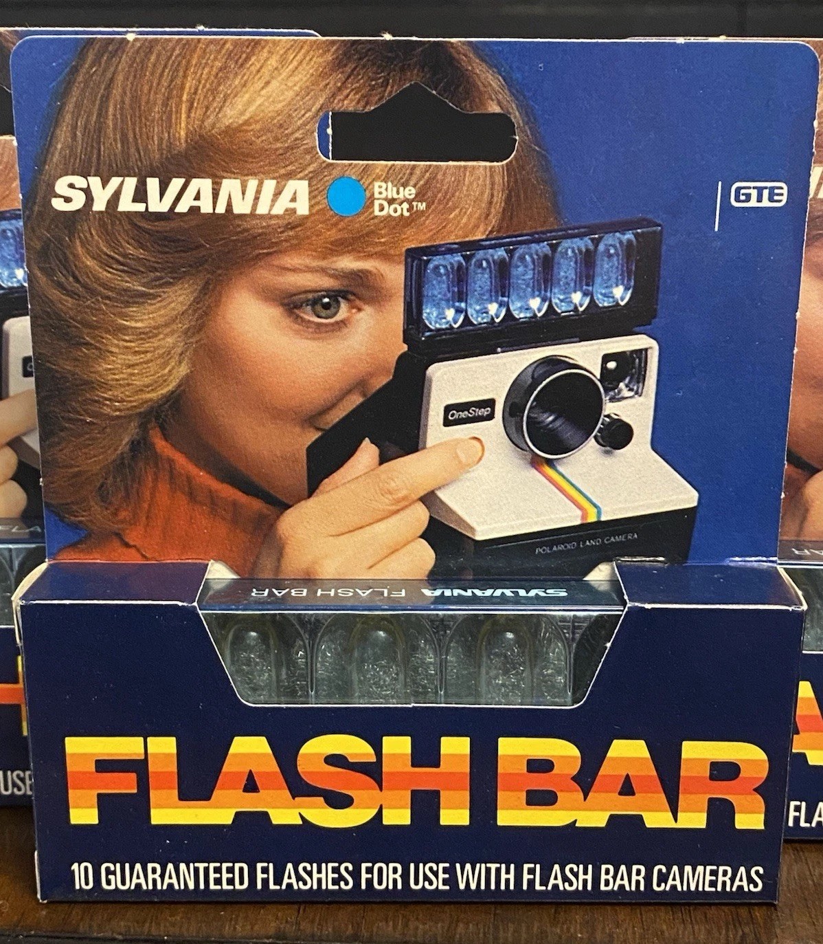 NOS – Lot (4) Vintage Sylvania (GTE) Blue Dot Flash Bars – 40 Flashes-Polaroid