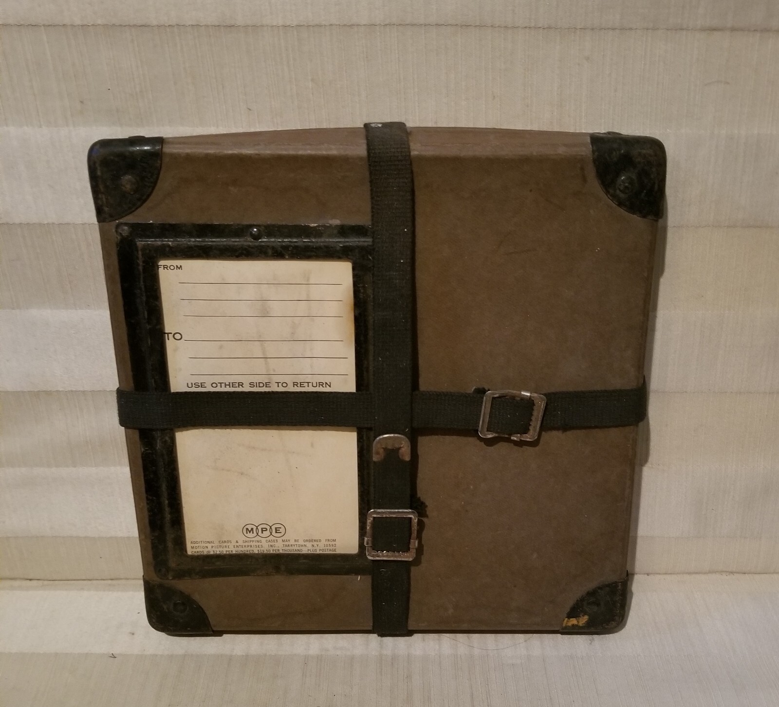 Vintage Film MPE Motion Picture Reel Fibre Case Collectible Safety Film Box 10″