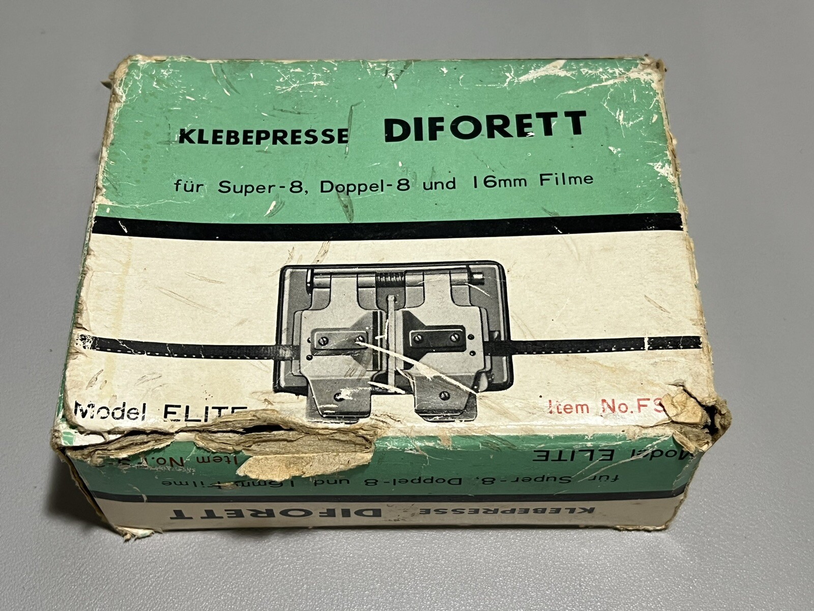Vintage FS-3 DIFORETT Film Splicer For 8mm 16mm Super-8 JAPAN w/ Box RARE