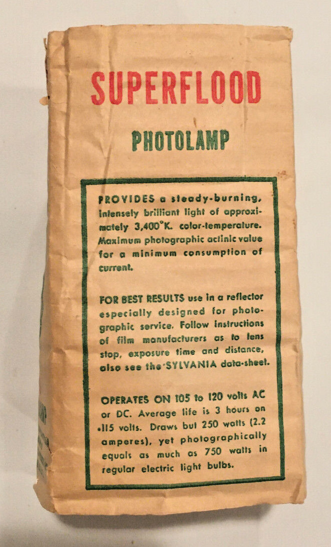 Sylvania Vintage Superflood Photo Lamps