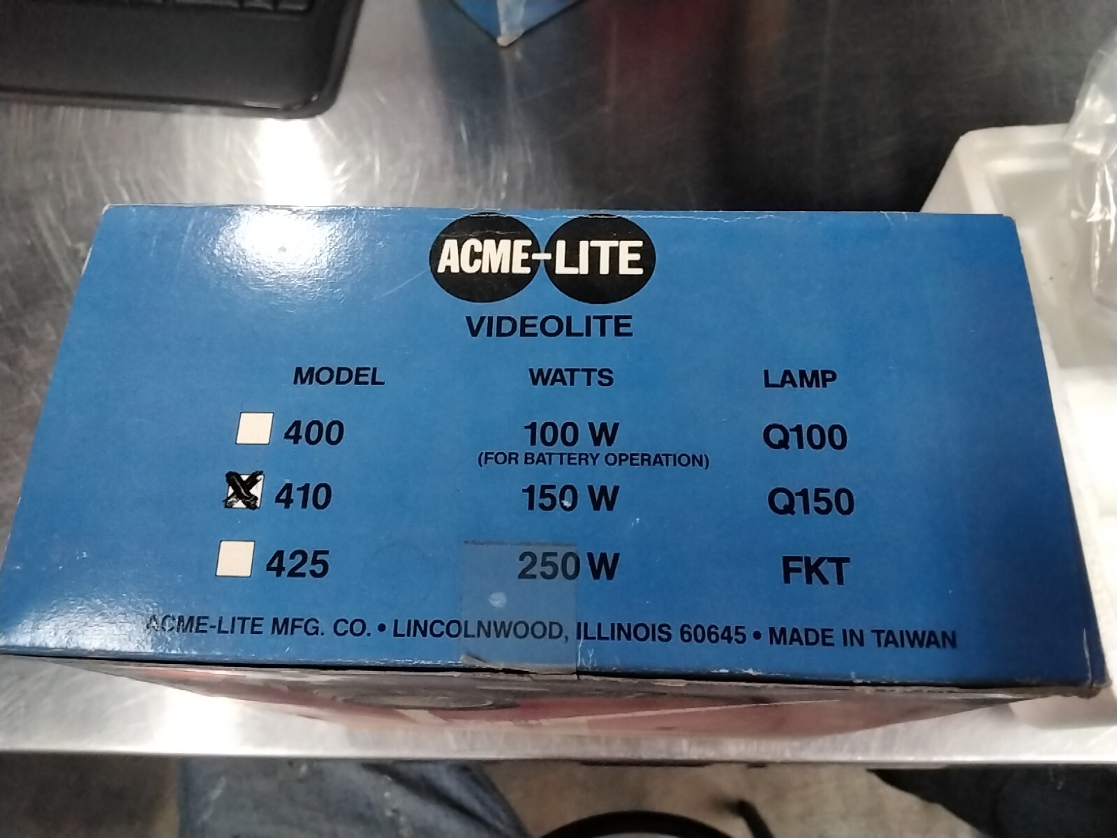 NEW ACME-LITE LUMINEX CAMERA MOUTED VIDEOLITE BULB NOT INCLUDED MODEL 410