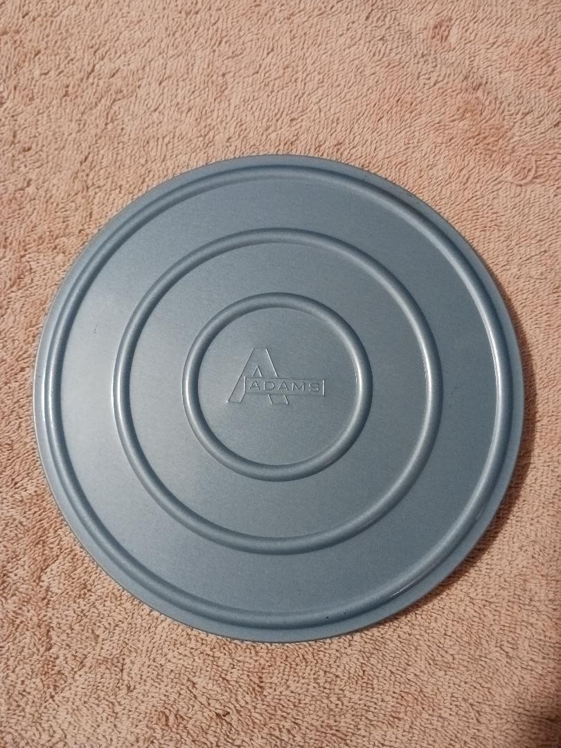 Adam’s 8mm standard 8 Film reel & case light blue Scherer