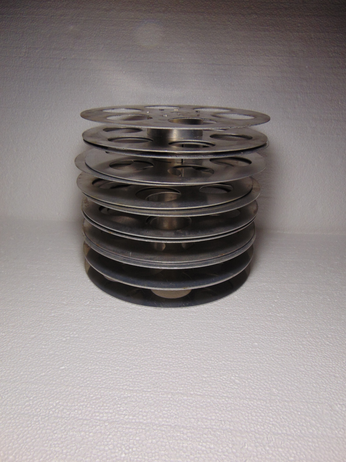 Lot of 7pc Empty 16mm Aluminum Metal Film Reel 7″ 400ft Movie Take Up 400′ 120m
