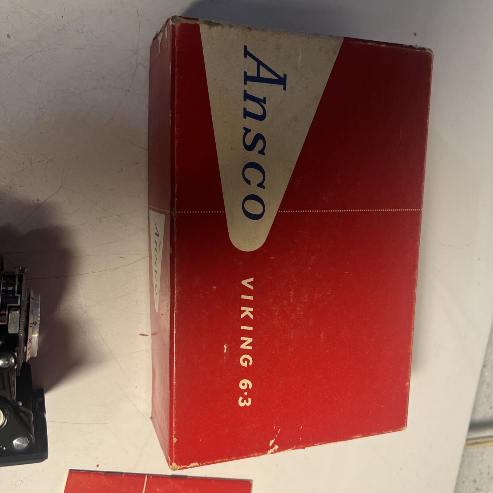 Rare Vintage Ansco Viking 120mm 6.3 Camera And Box Instructions