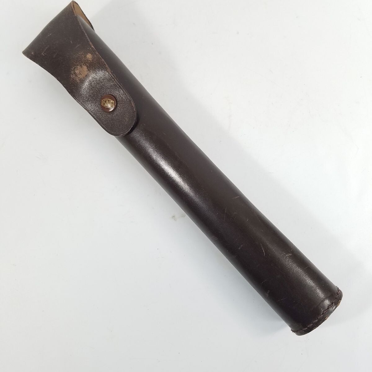 Vintage Ising Telescoping Brass Leg Tripod Original Case Germany 47″ 6 Section