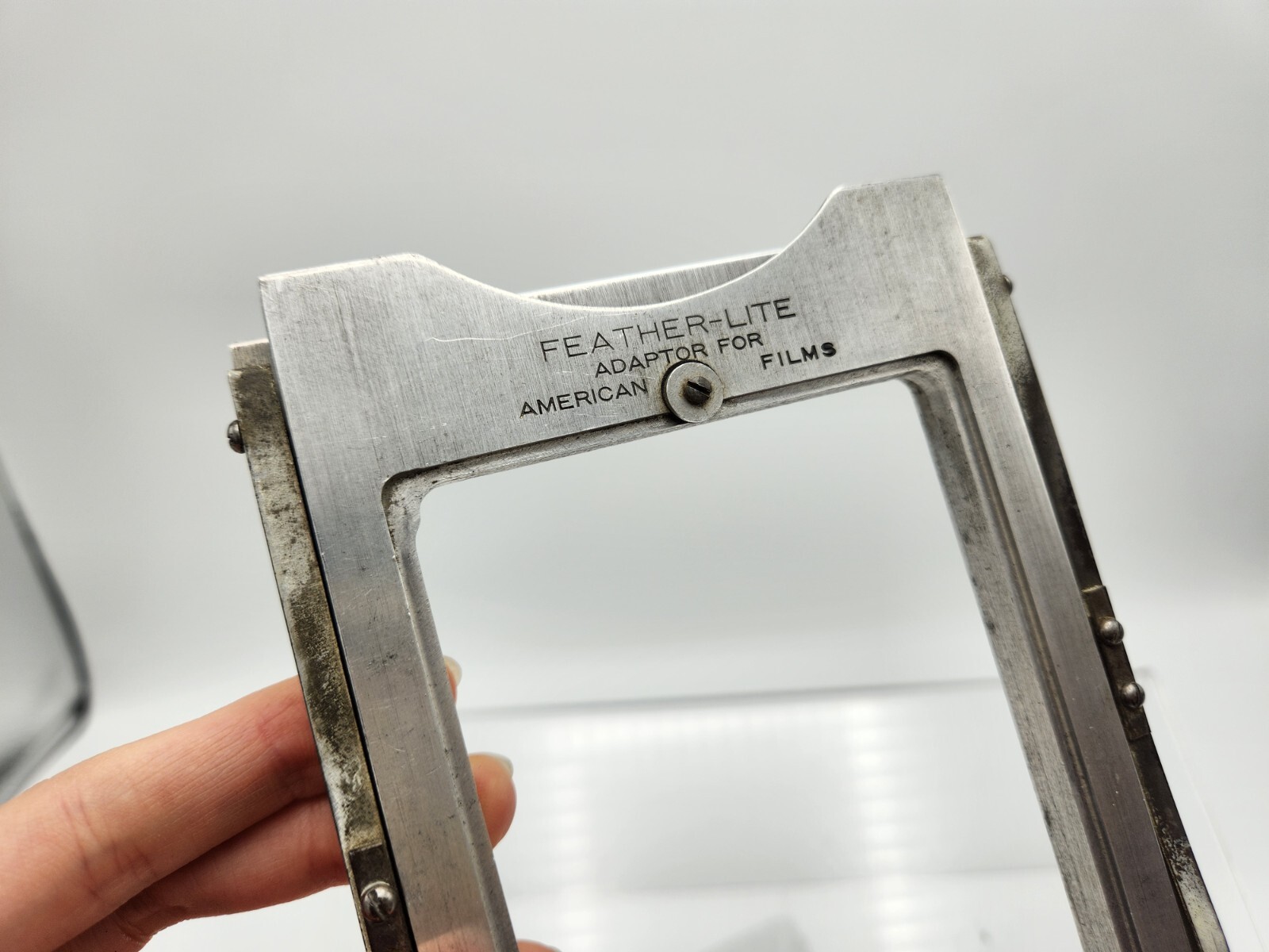 Vintage Feather-Lite Adapter for American Films Hollywood Photo Co. 3 1/4×4 1/4″