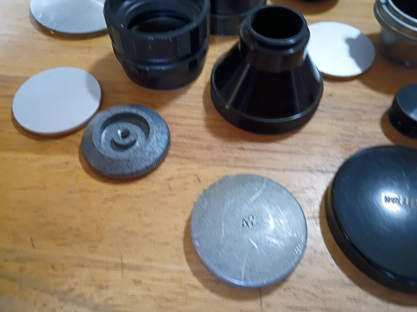 Lot of Assorted Vintage Camera Accessories and Lens Caps Holder More