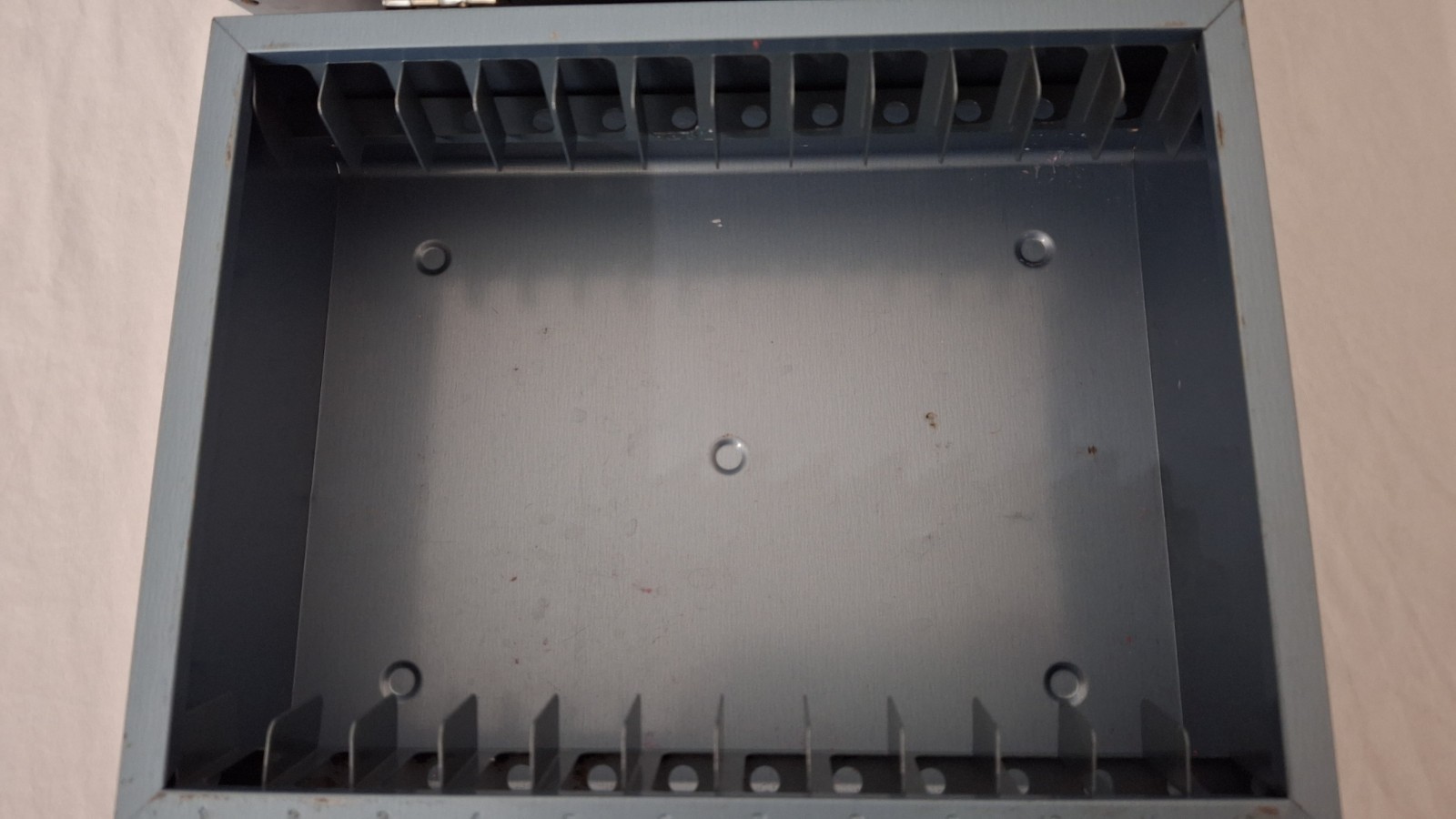 Blue Metal 8mm Film Storage Case Holds 12 Cannisters Metal Storage Box