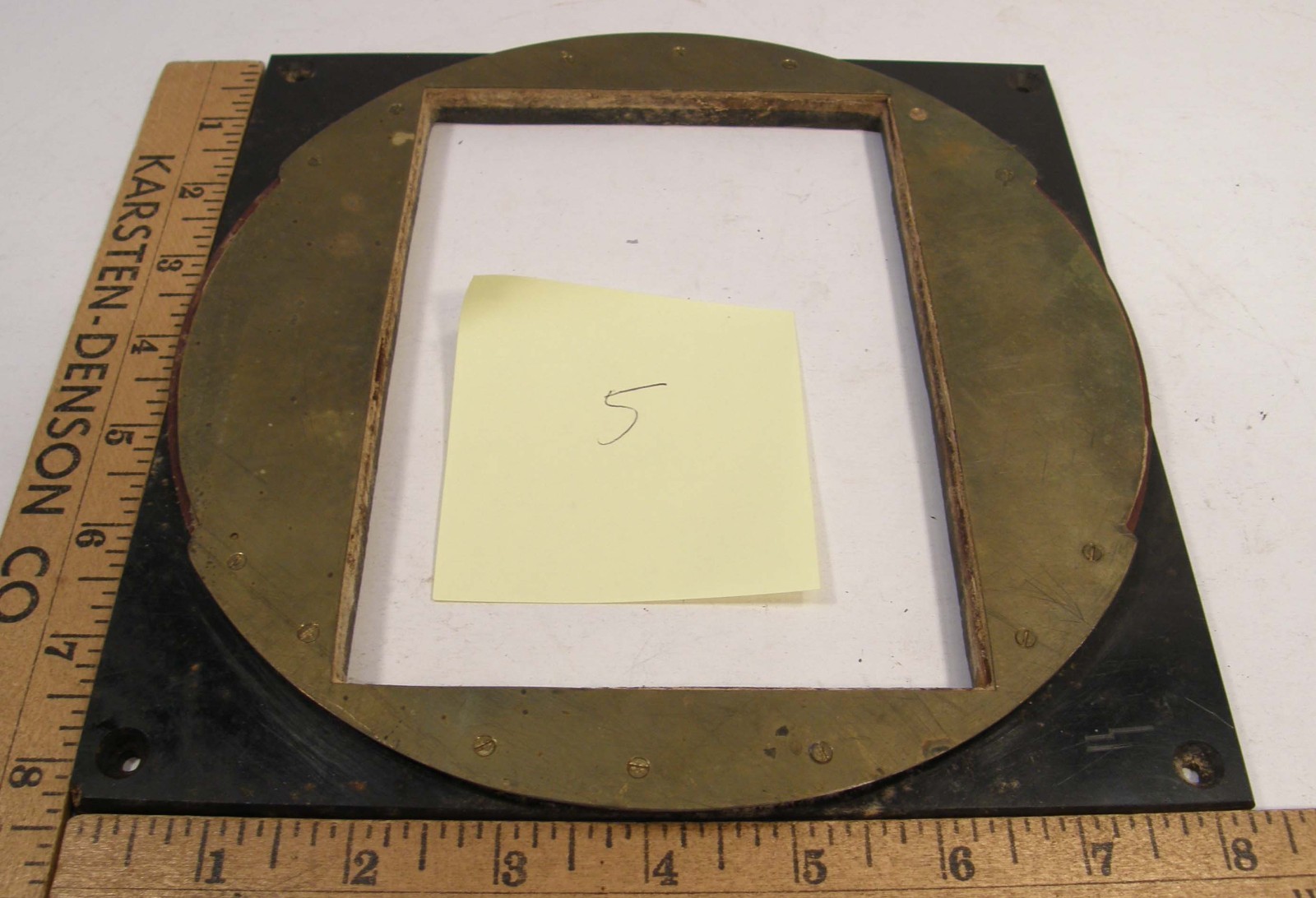 HOMEMADE VINTAGE 4 1/2″ BY 6 1/2″ ROTATING BACK PART FOR LARGE FORMAT CAMERA