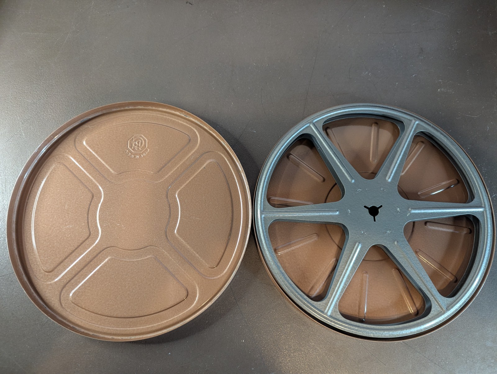 Vintage 8mm 400 Ft Steel Movie Reel, Gaumont-British can