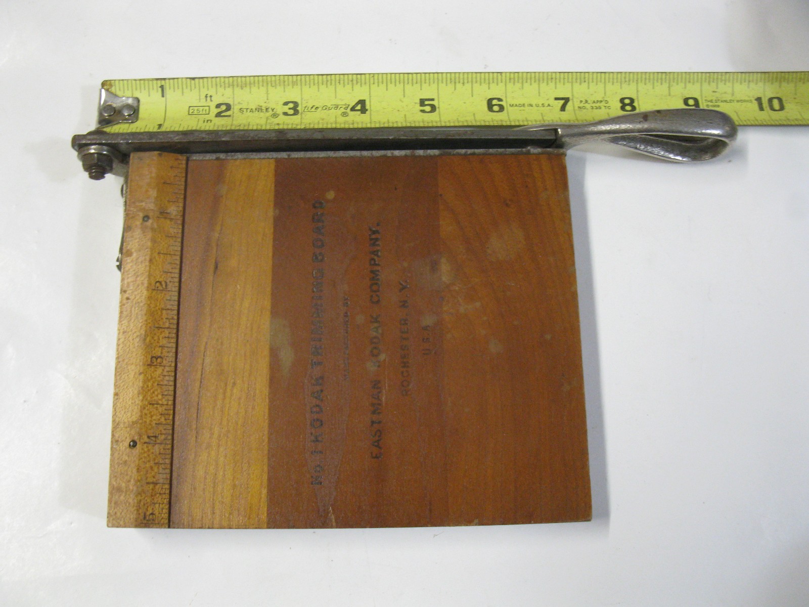 No.1 KODAK TRIMMING BOARD Eastman Kodak Rochester NY 5″ Vintage Paper Cutter