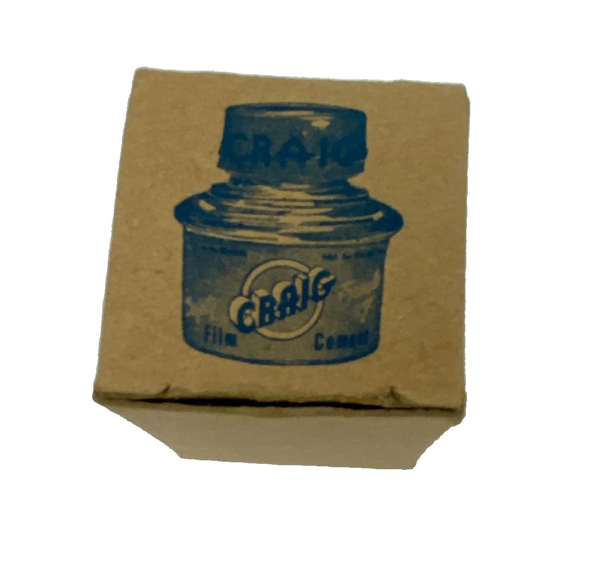 Vintage Craig Film Cement Glass Bottle w Original Box 8mm 16mm Editing