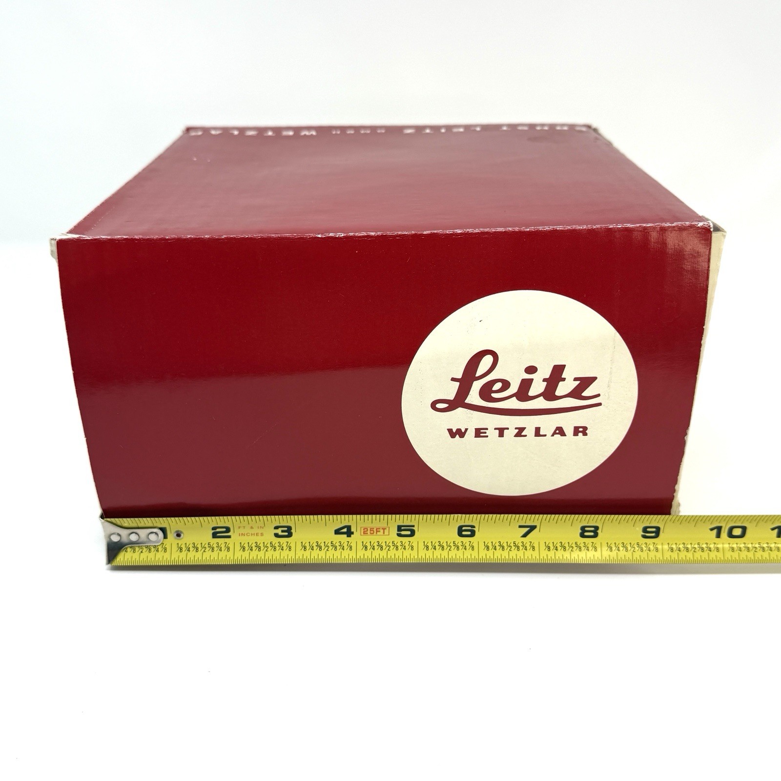 Vintage 70s Leitz Wetzlar Leicaflex SL Empty Box & Camera Advertisement Tag
