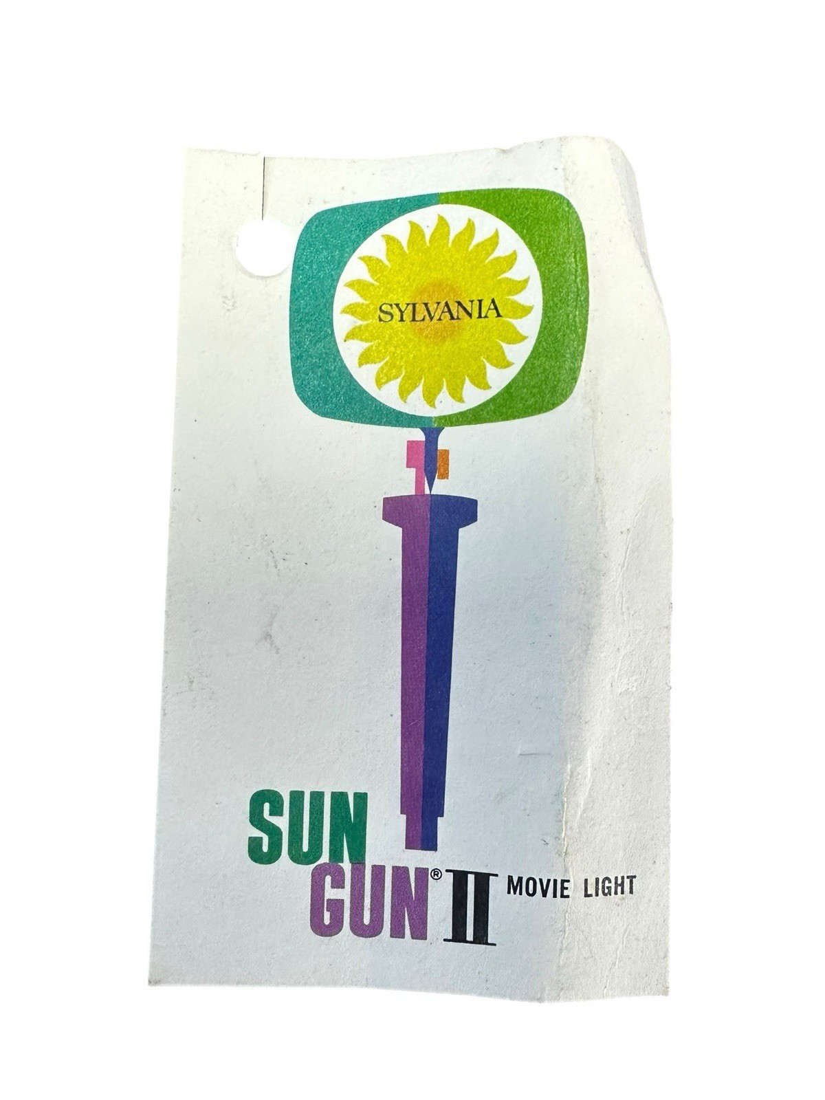 Sylvania Sun Gun II SG-55 Movie Light Vintage 120V Works w/ Box & Manual