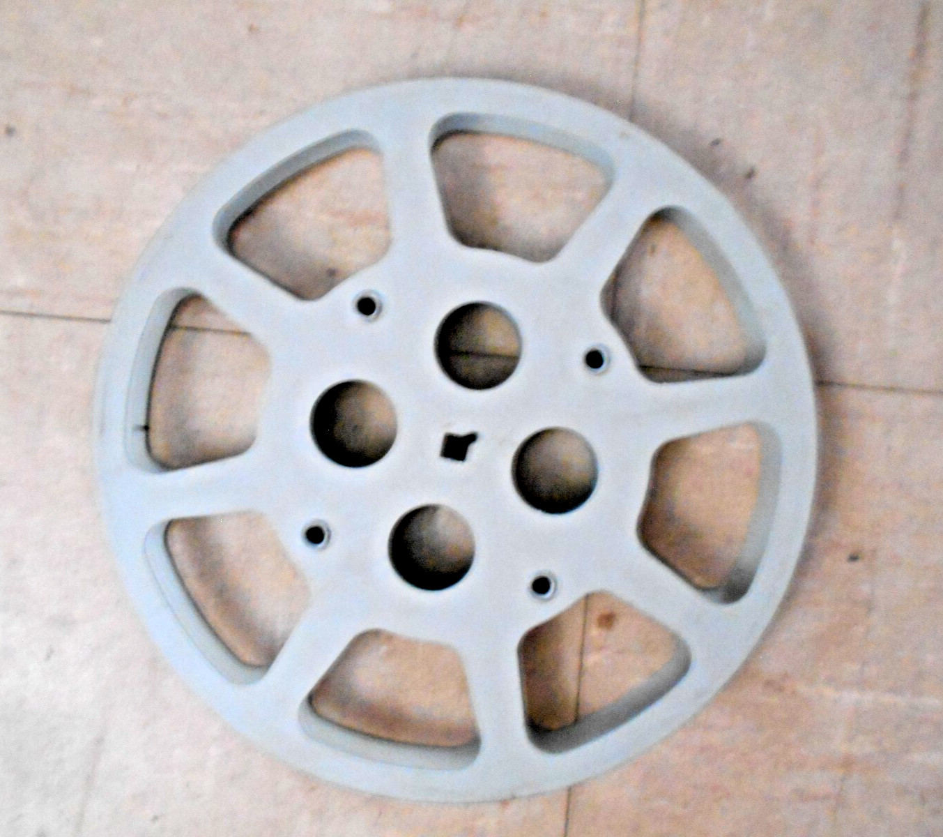 4 – Empty 16mm Film Reels Brown & Gray