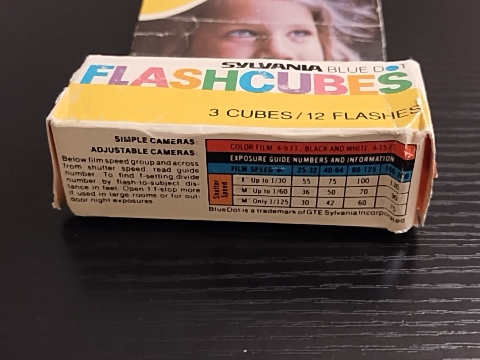 Vintage Sylvania Blue Dot Flash Cubes. 2 Cubes, 6 Flashes.