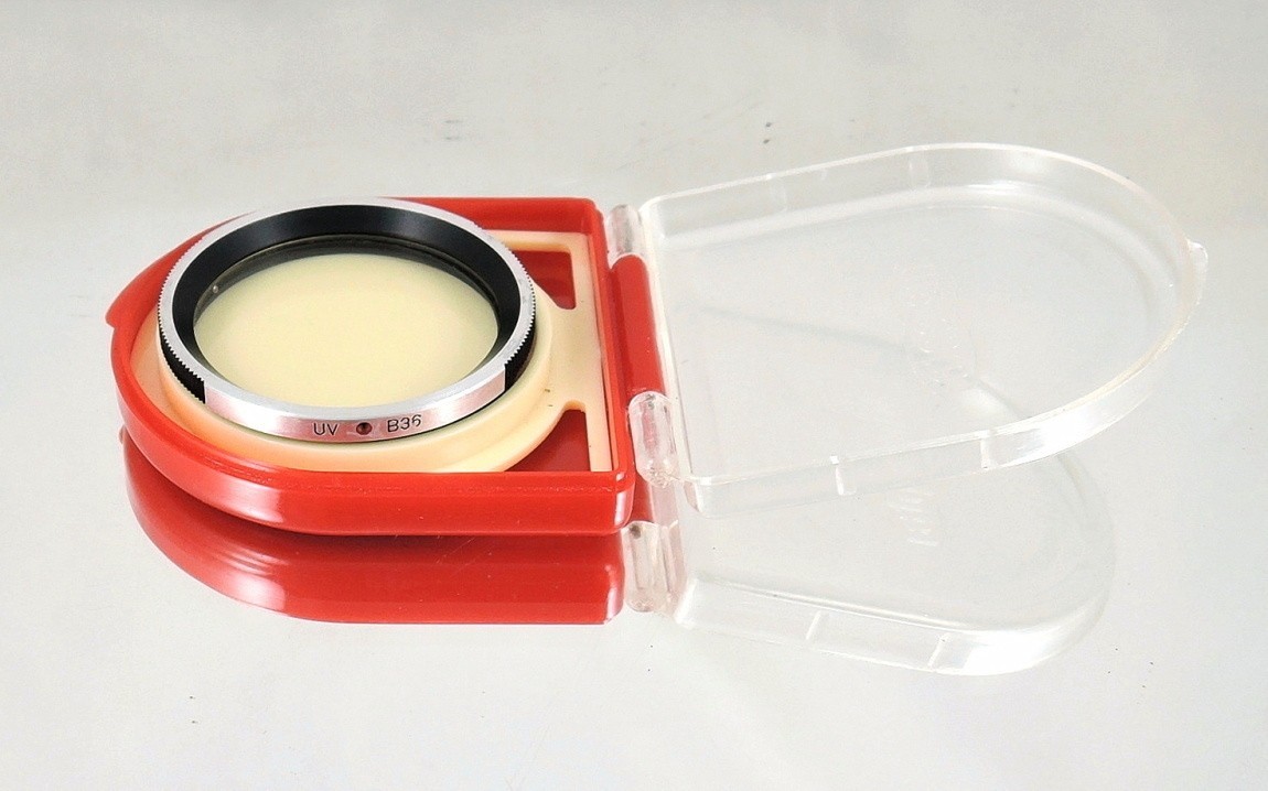 Flexaret UV B36 Filter Meopta Accessories Bayonet RARE + red plastic box.