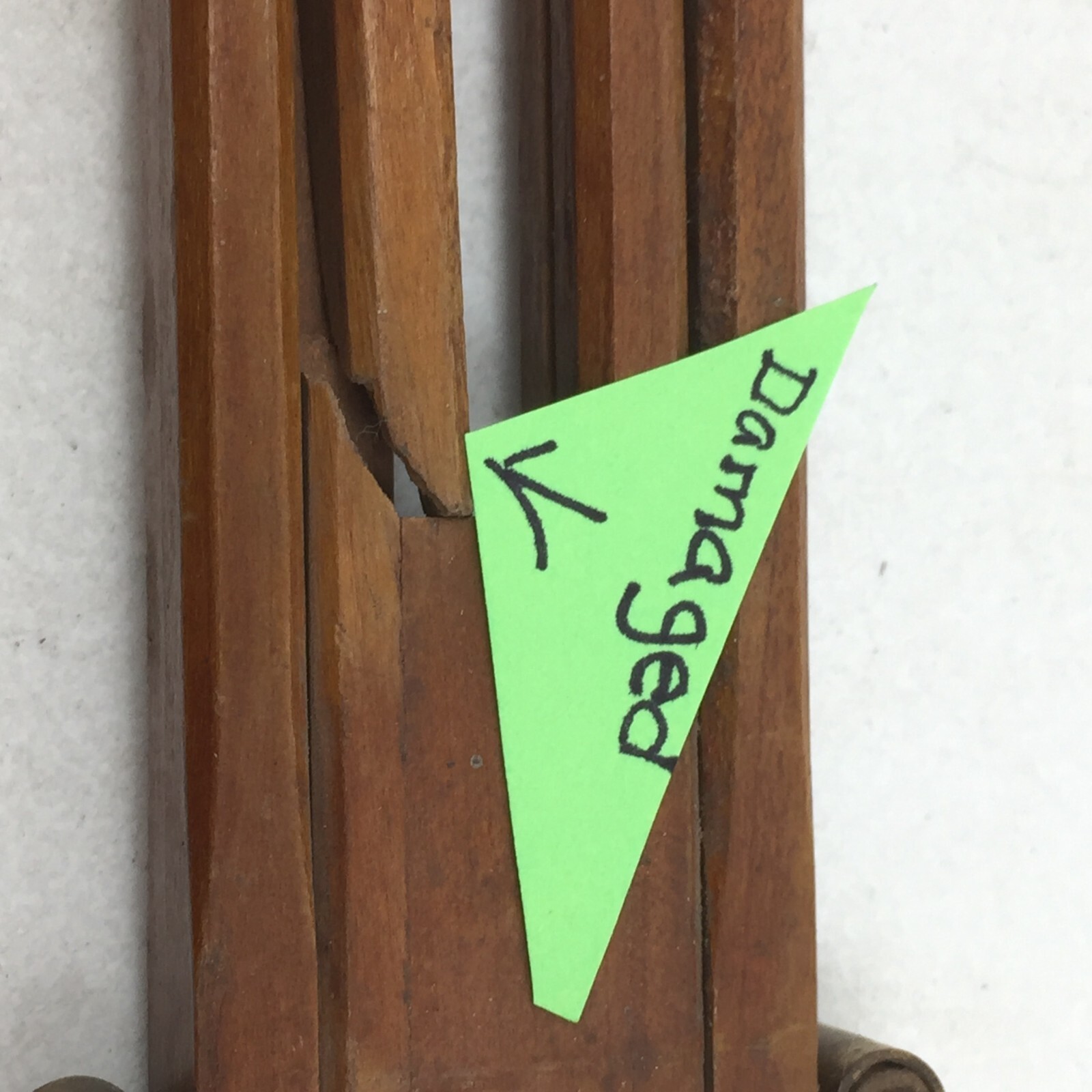 Antique 3-Part Camera Tripod Legs, Wood, Folding, Some Damage