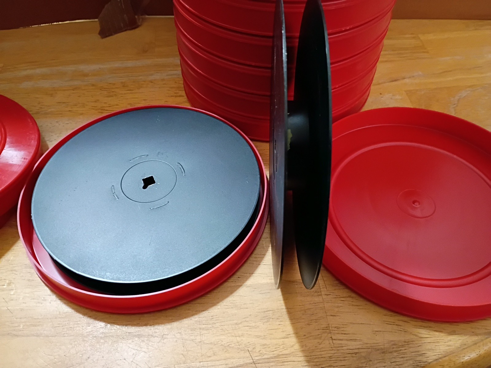 Red Film Canisters Plastic with Metal Reel (whole lot one price)