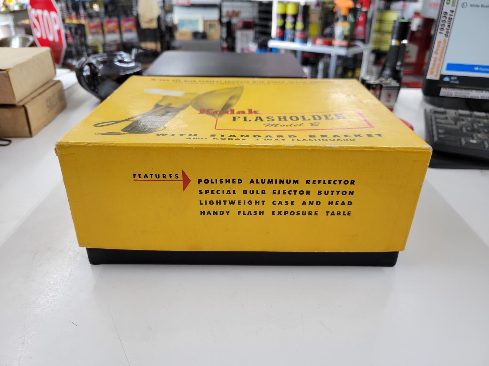 Vintage Kodak Flasholder Model B USA Original Box & Bracket 2 Way Flashguard