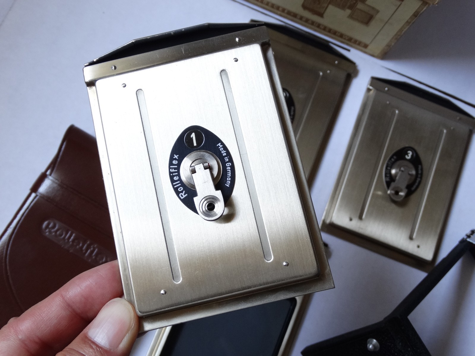 Rolleiflex Rolleicord Plate Adapter Set (12) w/ Orig Box, Germany – New, Un-used