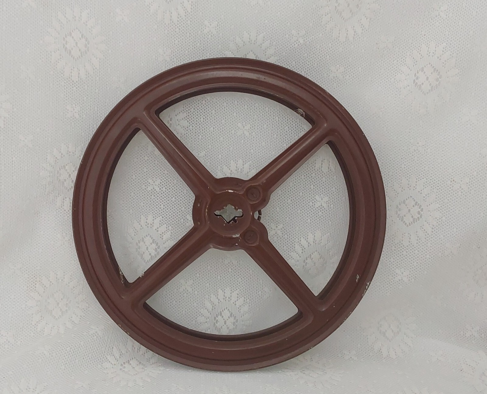 Vintage 35mm Home Projector 7″ Inches Diameter Metal Brown Reel Only