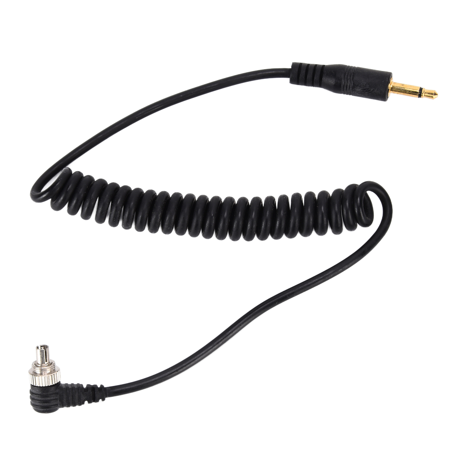 2pcs Camera Flash Cable Universal 3.5mm To Male Flash PC Sync Cable Coiled Cord