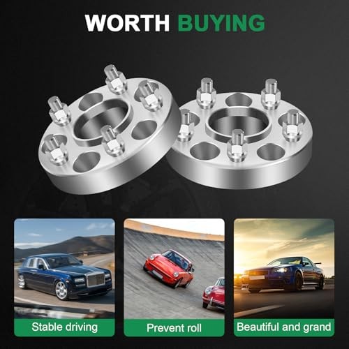 2 pcs 5LUG 20mm Wheel Spacers Adapters 5×100/5×112 with 12×1.5 Studs 66.6CB