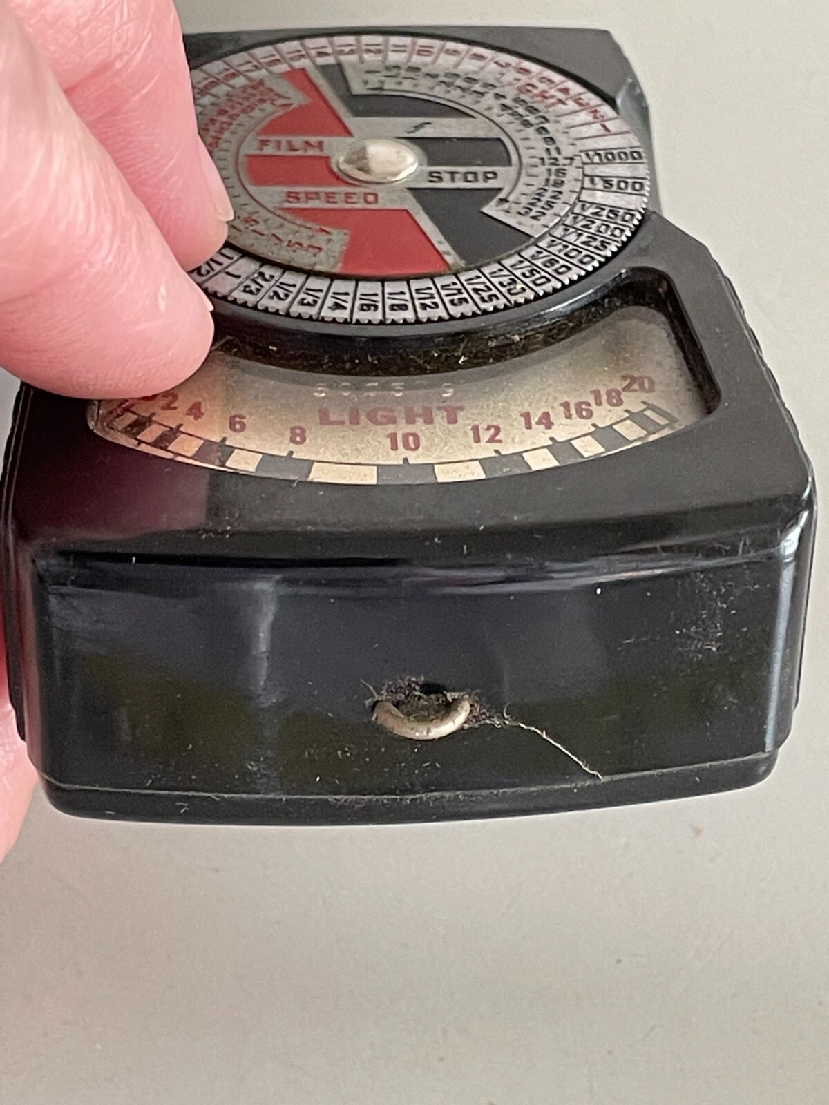 Vintage DeJur-Amsco Model 5-B Light Exposure Meter in Original Leather Zip-Case